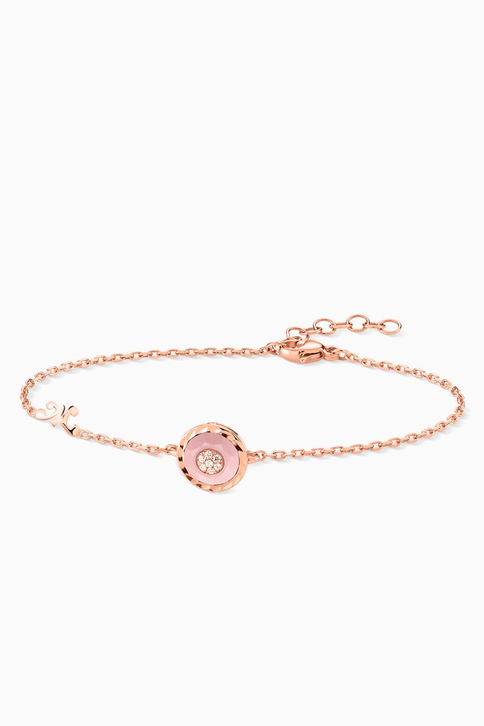 

Saint-Petersbourg Bracelet with Pink Coral & Diamonds in 18kt Rose Gold