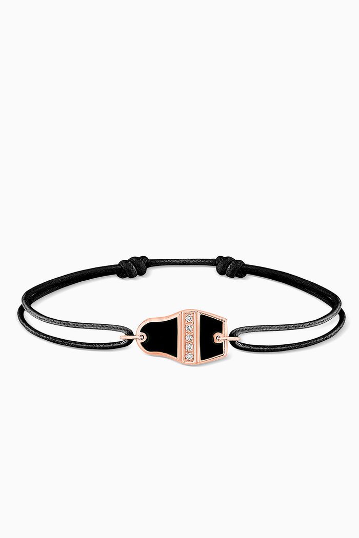 

Jolie Poupée Bracelet with Diamonds in 18kt Rose Gold, Black