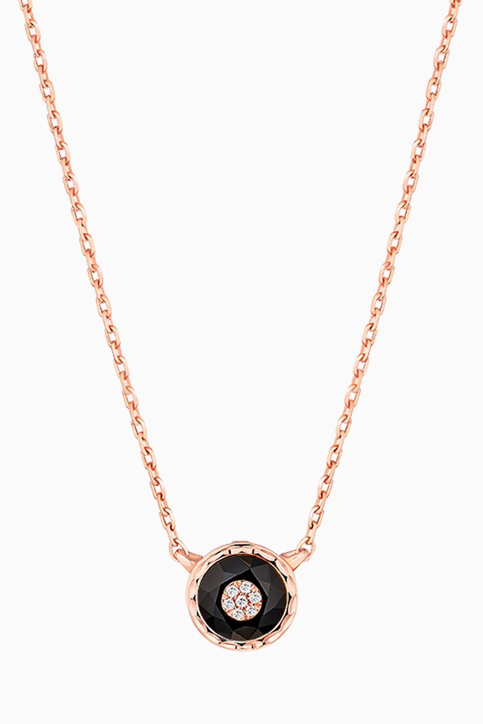 

Saint-Petersbourg Pendant with Onyx & Diamonds in 18kt Rose Gold