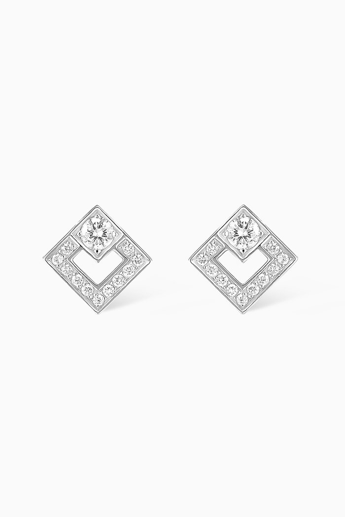 

Eclat Earrings with Diamonds in 18kt White Gold