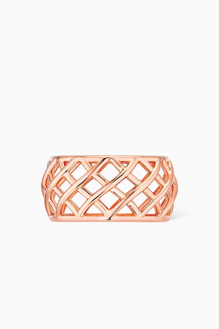 Let Me Out Band Ring in 18kt Rose Gold