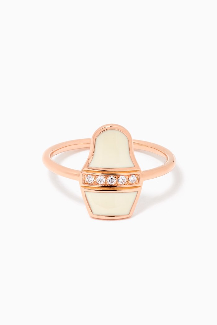 

Jolie Poupée Ring with Diamonds in 18kt Rose Gold, Neutral