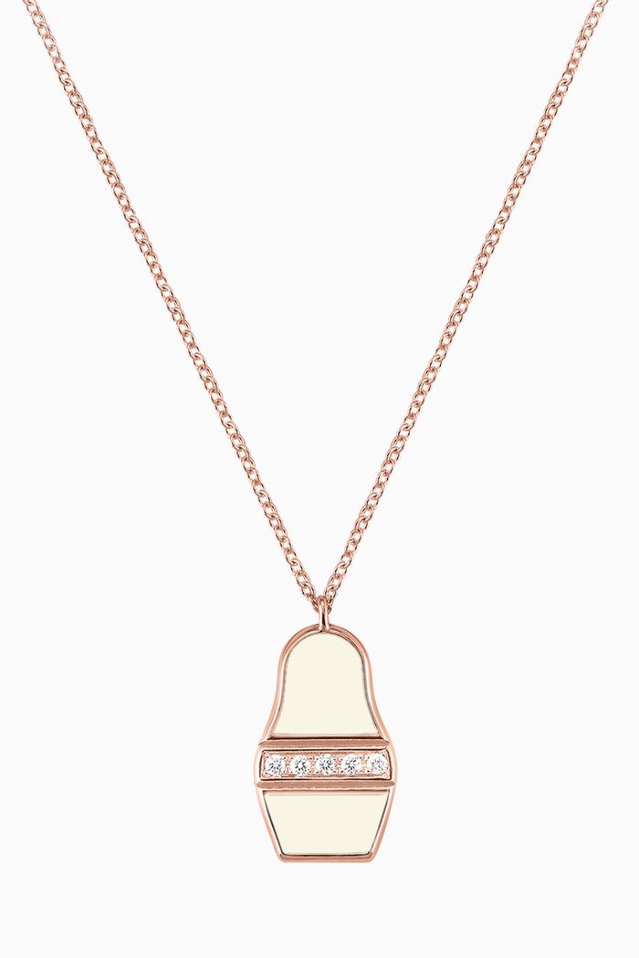 

Jolie Poupée Pendant with Diamonds in 18kt Rose Gold, Neutral