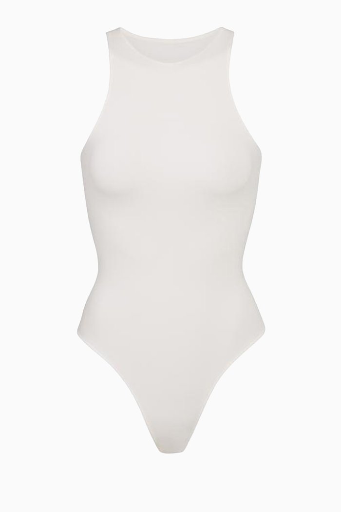 

Fits Everybody High Neck Bodysuit, White