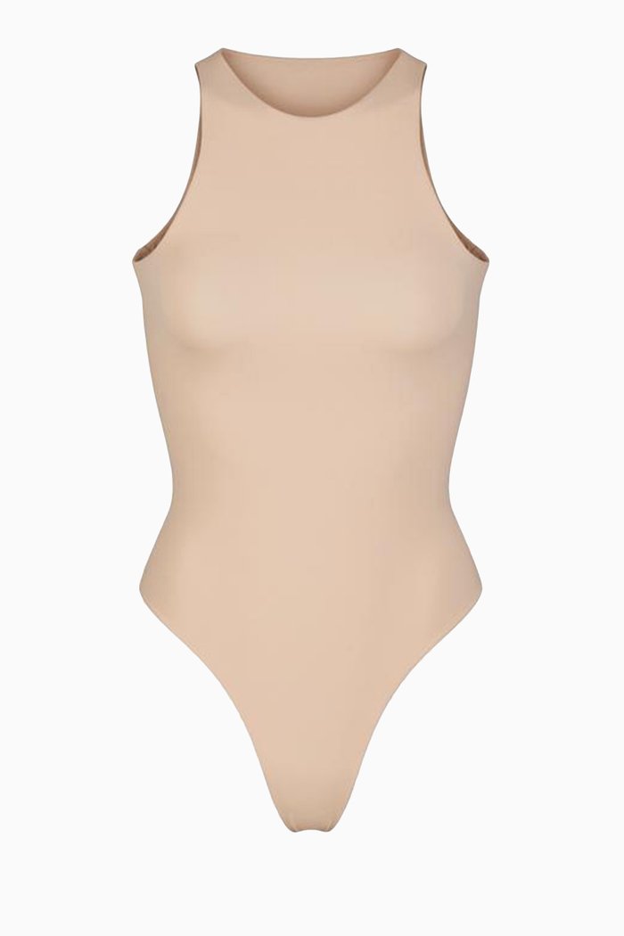 Fits Everybody High Neck Bodysuit, Brown