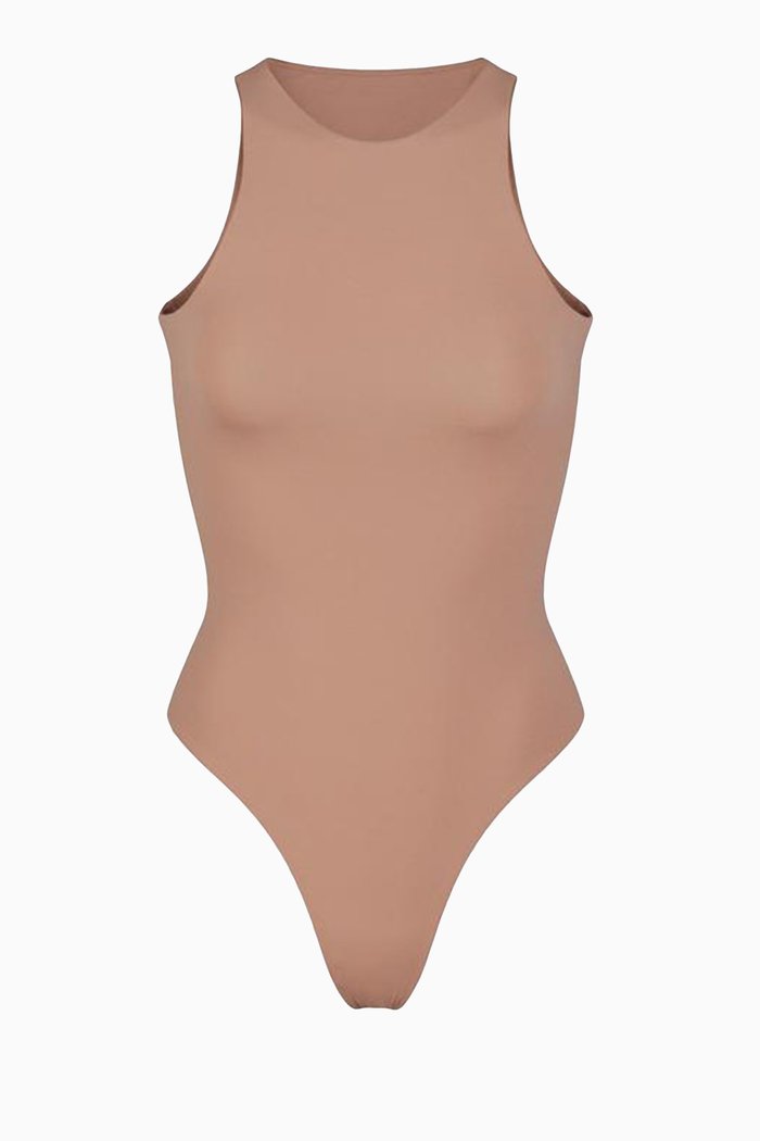 

Fits Everybody High Neck Bodysuit, Brown