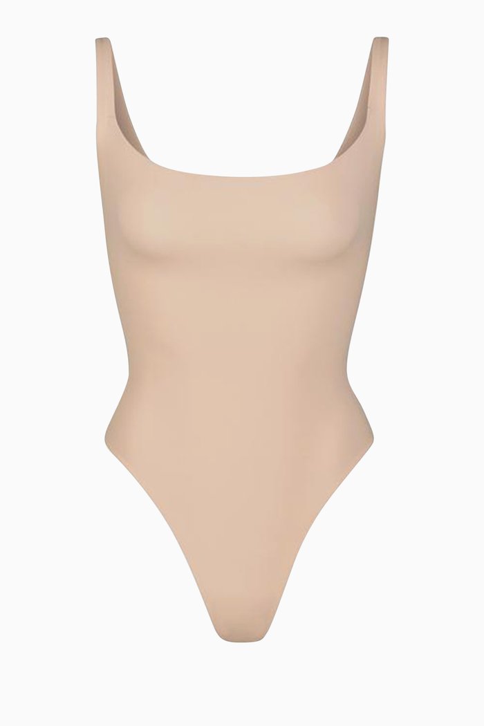 

Fits Everybody Square Neck Bodysuit, Brown