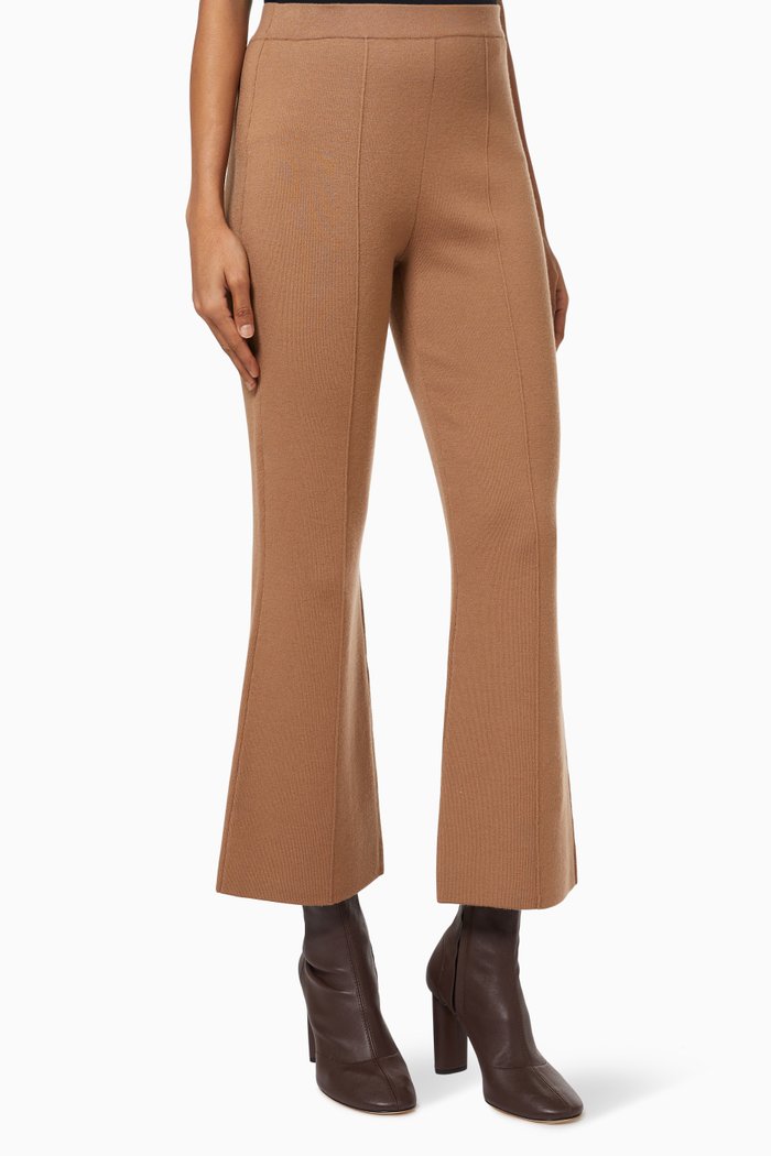 Flare Pants in Empire Wool, Neutral