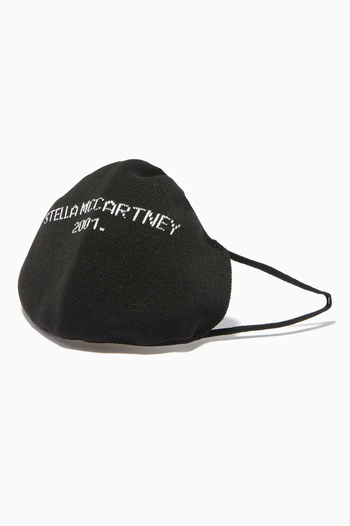 

Stella McCartney 2001 Face Mask in Organic Cotton Knit, Black