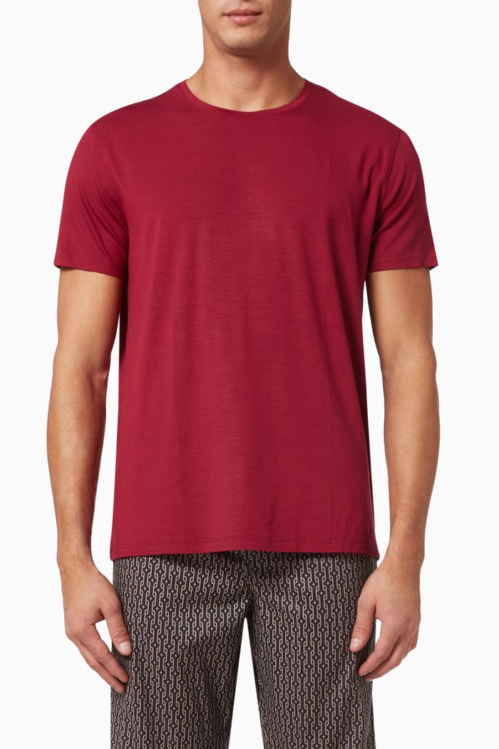 

Basel 11 T-shirt in Micro Modal Stretch, Burgundy