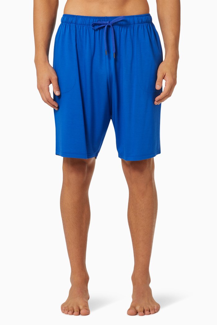 

Basel 11 Lounge Shorts in Micro Modal Stretch, Blue