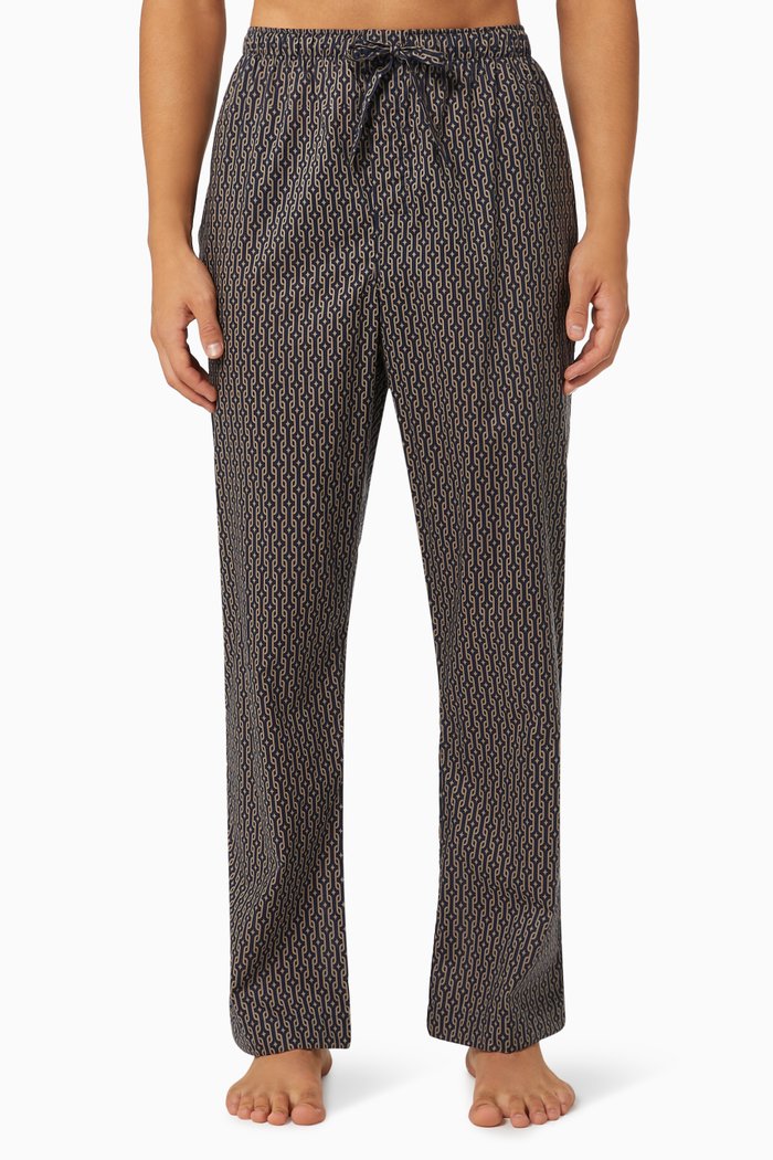 

Nelson 82 Lounge Trousers in Cotton Batiste, Blue