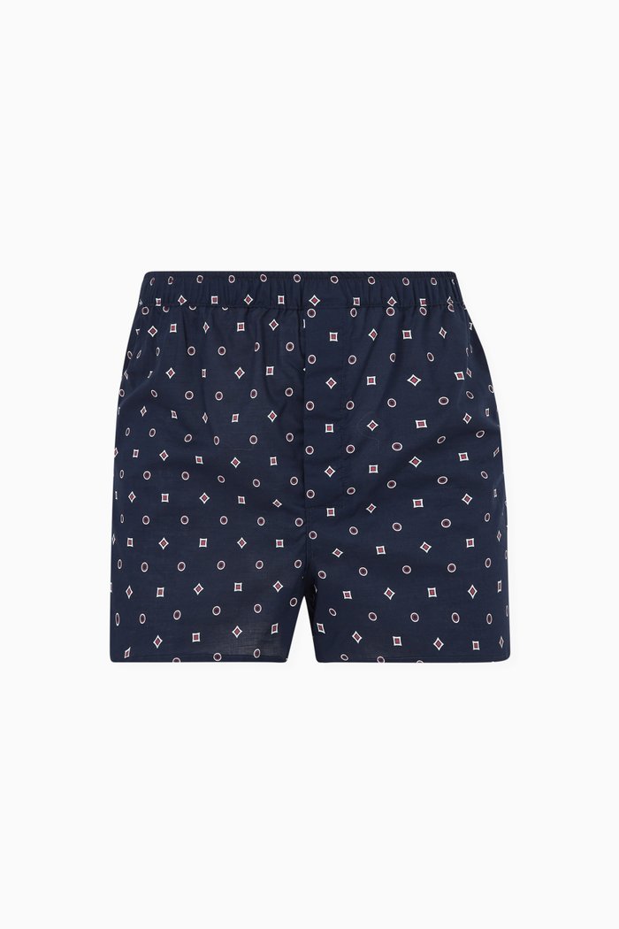 Nelson 80 Boxer Shorts in Cotton Batiste, Blue