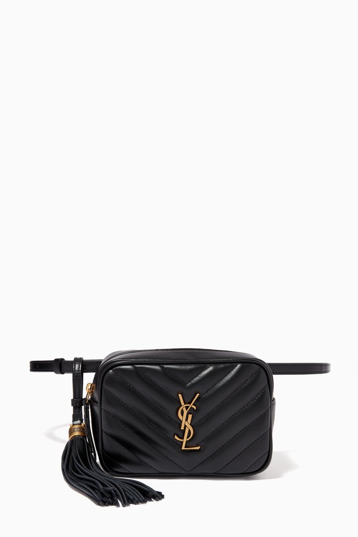 

Lou Belt Bag in Matelassé Leather, Black