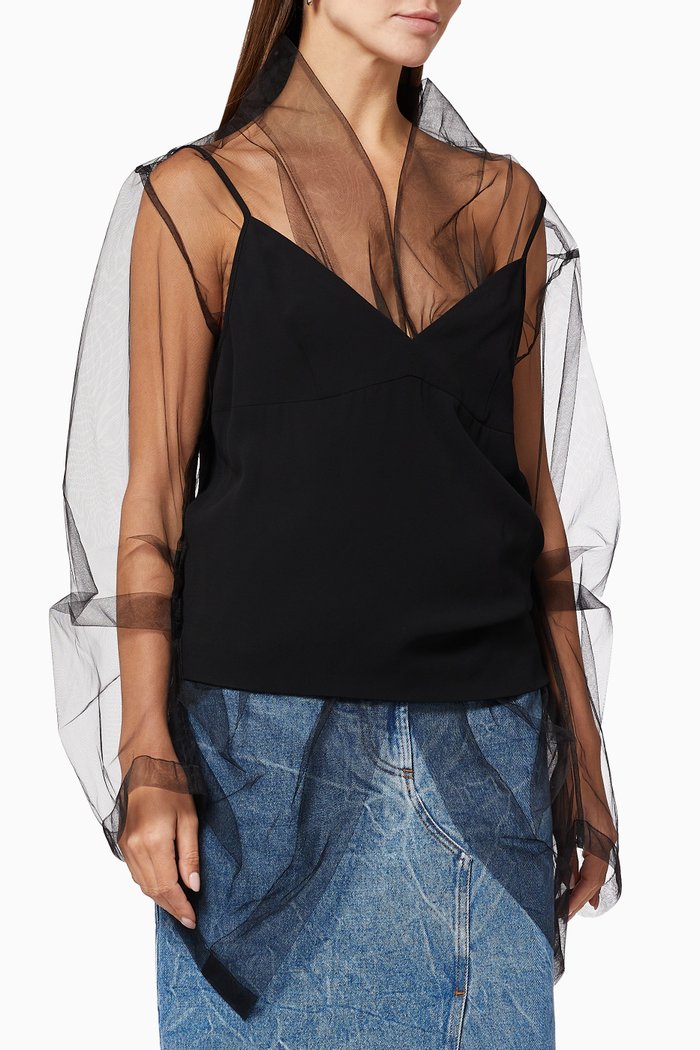

Cana Bis Top in Polyester Mesh, Black