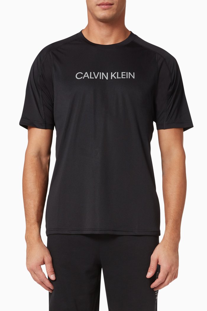 

Logo Gym T-shirt in Recycled Polyester, Black