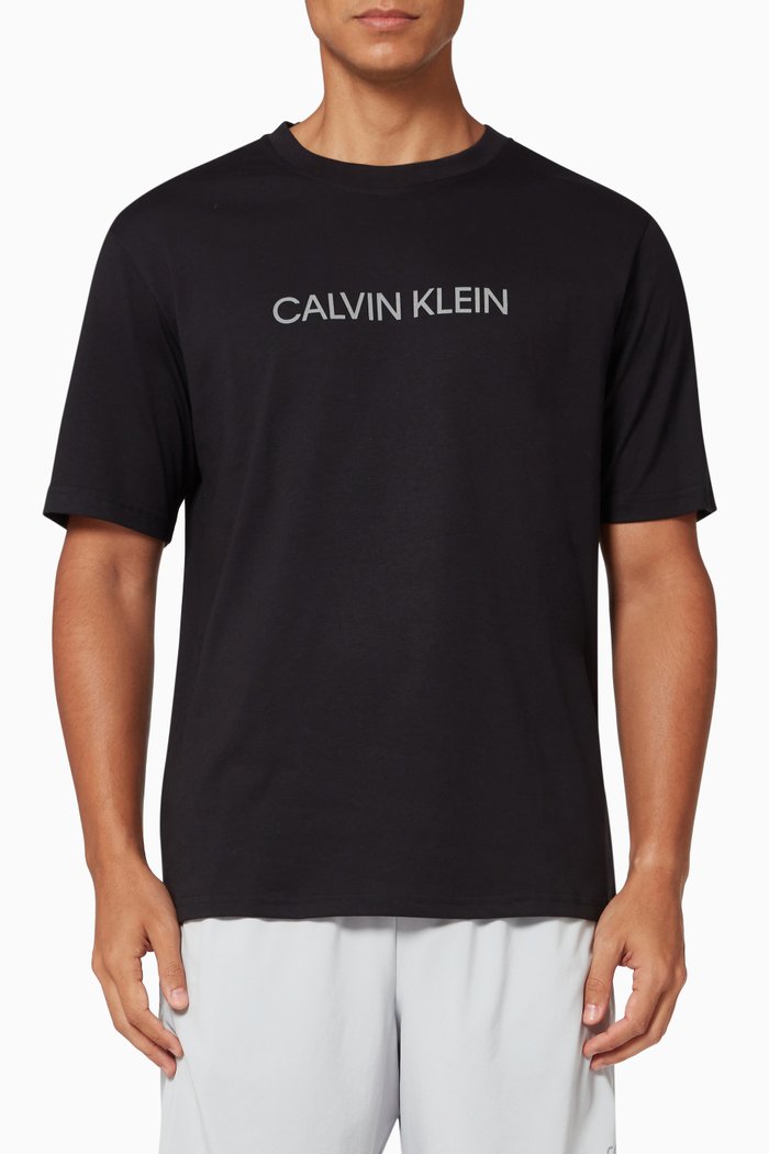 

Logo Gym T-shirt in Recycled Double Knit, Black