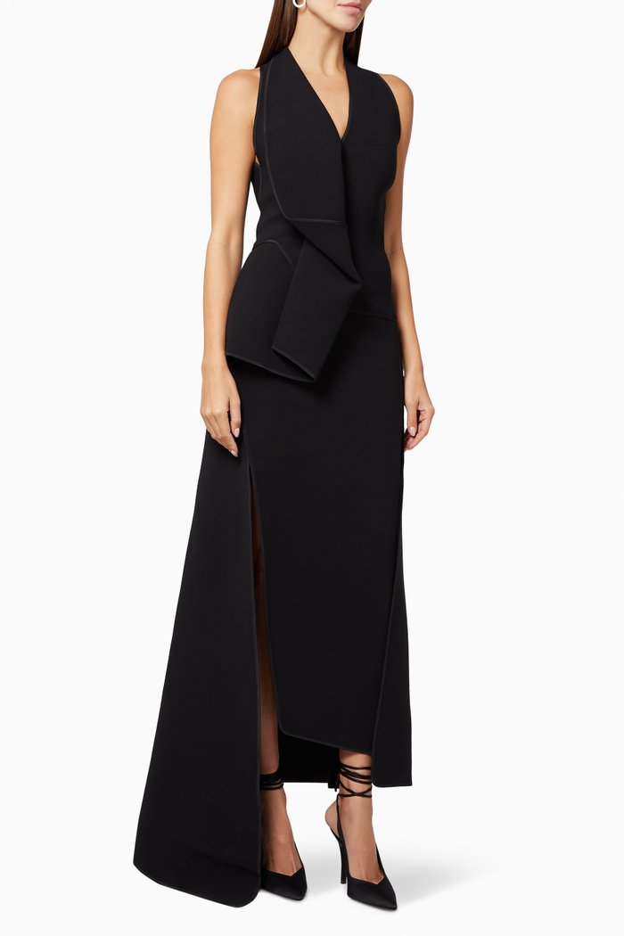 

Neros Gown in Crepe, Black