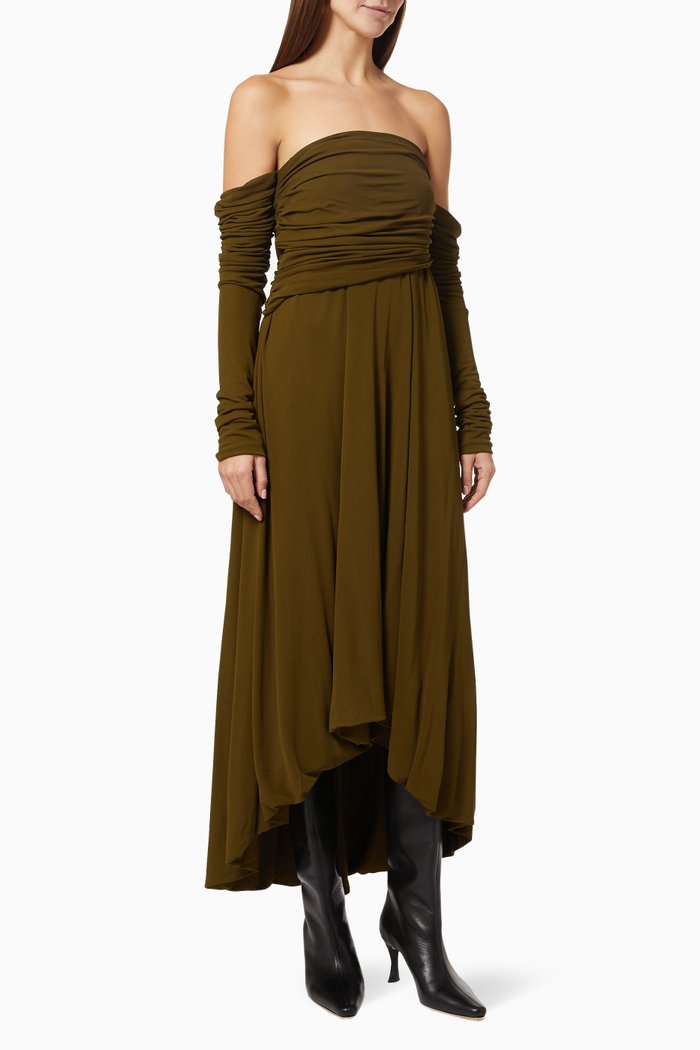 

Nerissa Dress in Crepe Jersey, Brown