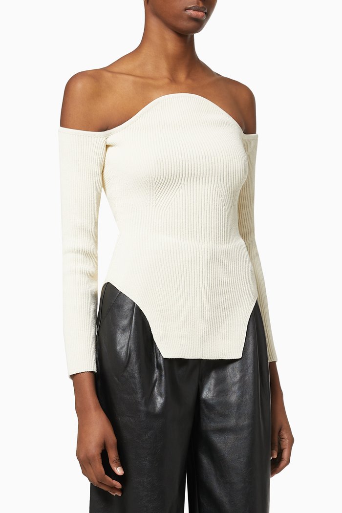 

Maria Top in Rib Knit, Neutral