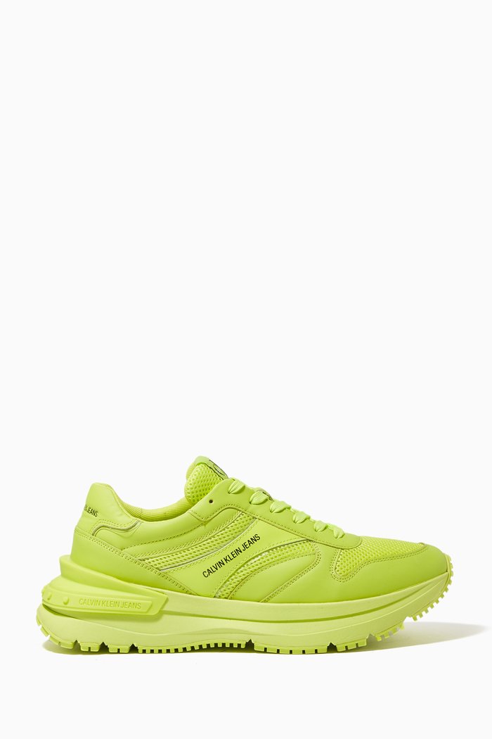 

Chunky Sneakers in Leather, Green