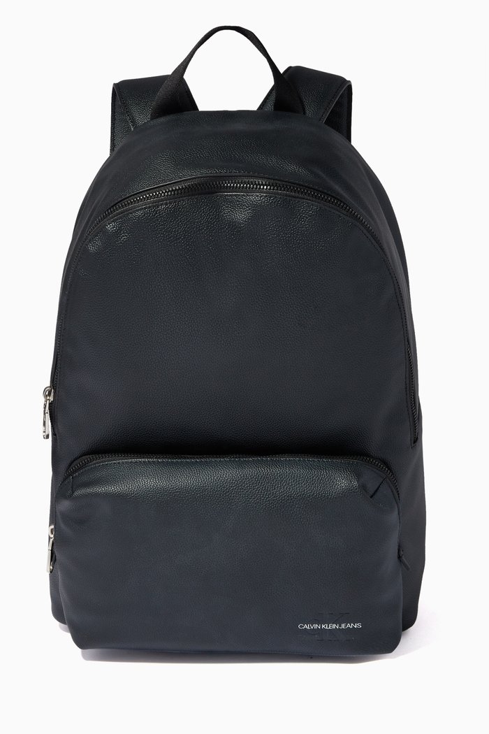 

Campus Backpack in Faux Leather, Black