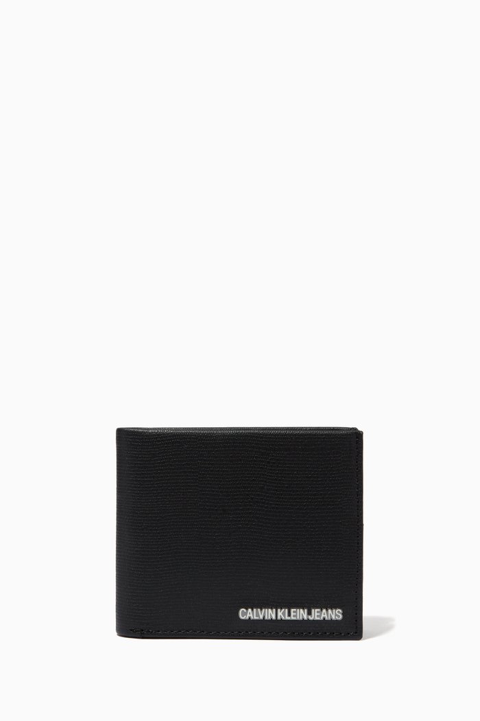 

Logo Wallet in Leather, Black