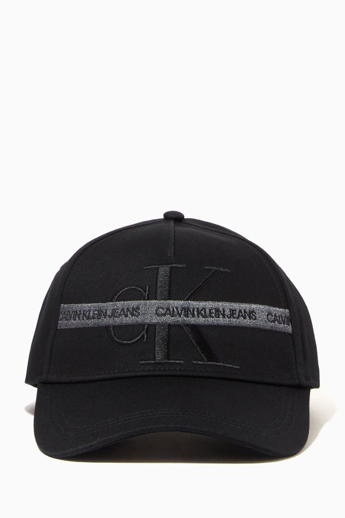 Logo Cap in Organic Cotton, Black
