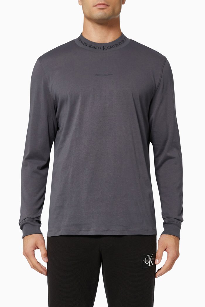 

Logo T-shirt in Jacquard, Grey