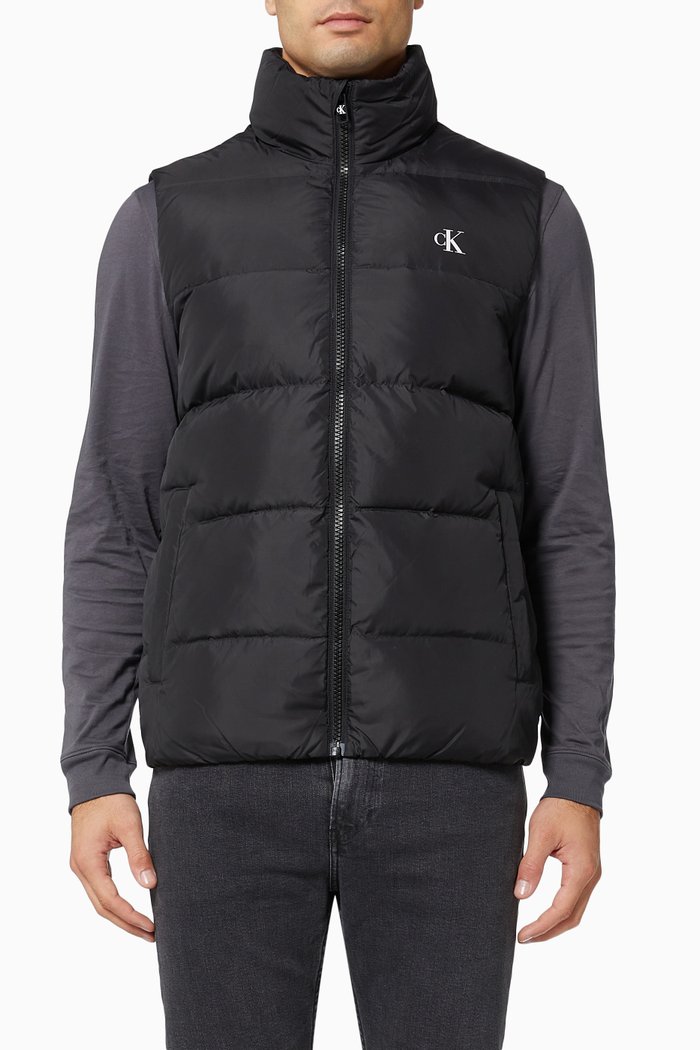 

Down Gilet in Recycled Polyester, Black
