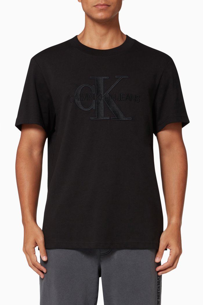 

Monogram T-shirt Organic Cotton Jersey, Black