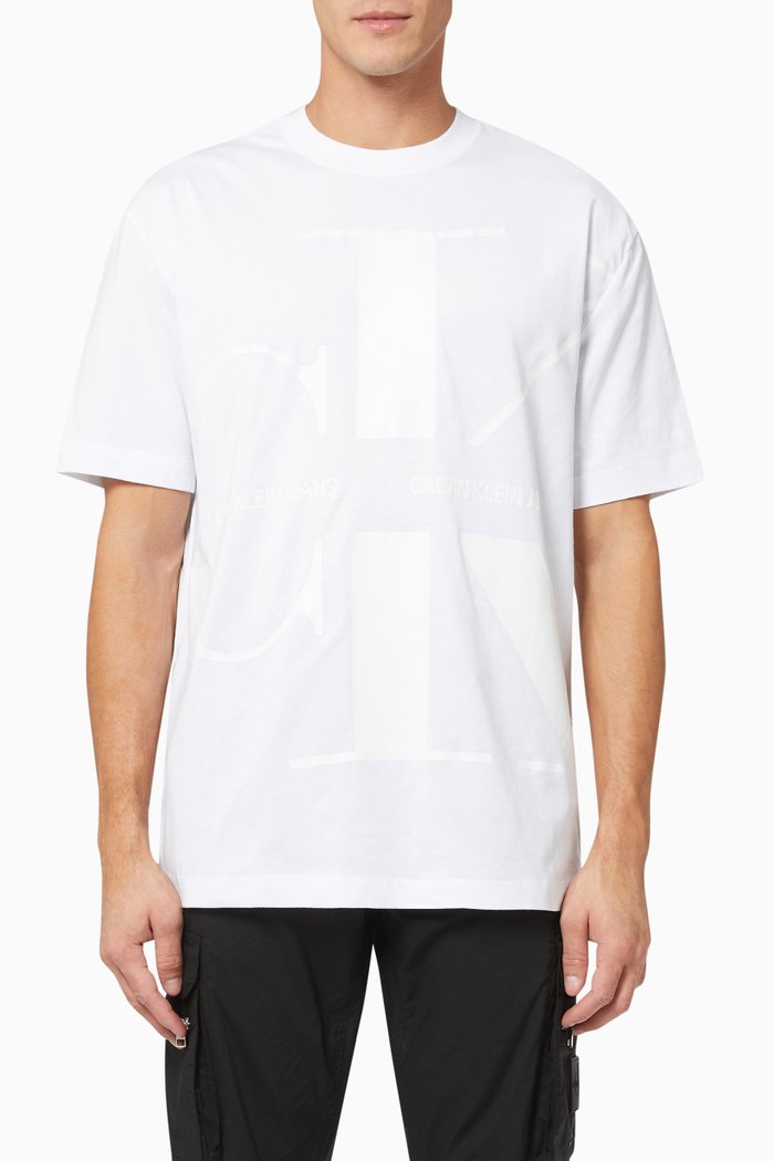

Oversized Logo T-shirt in Organic Cotton Jersey, White