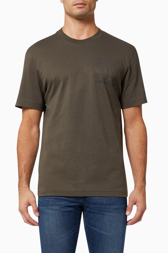 

Back Logo T-shirt in Organic Cotton Jersey, Grey