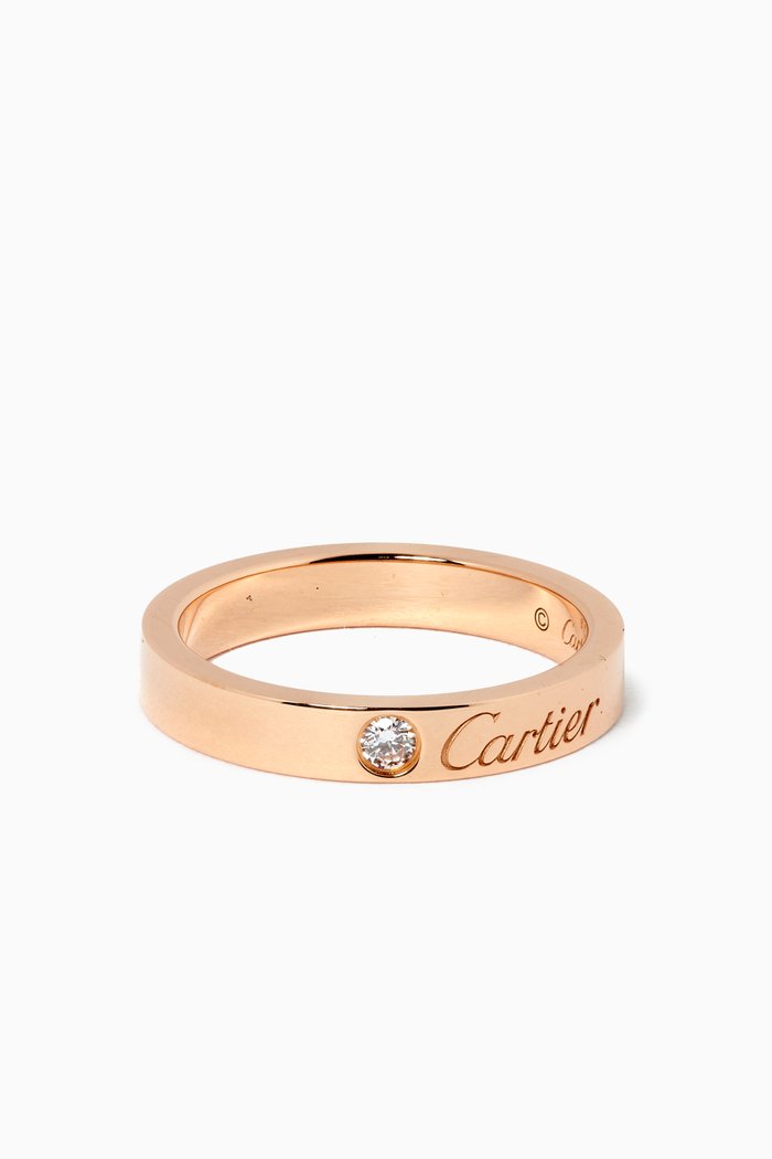 

Engraved Diamond Ring in 18kt Rose Gold
