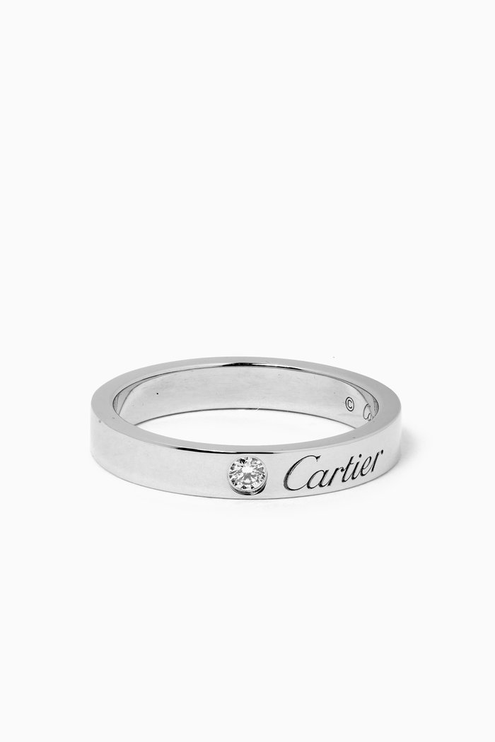 

Engraved Diamond Ring in Platinum, White