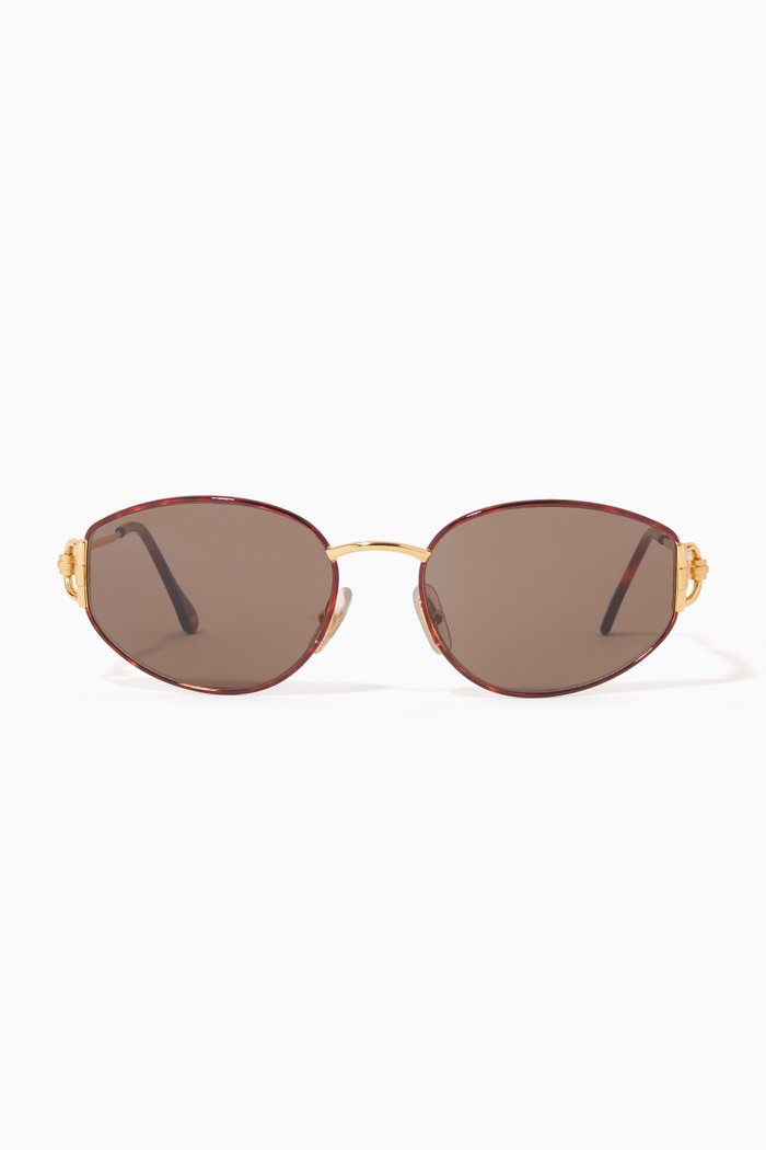 

Oval Tinted Sunglasses, Brown
