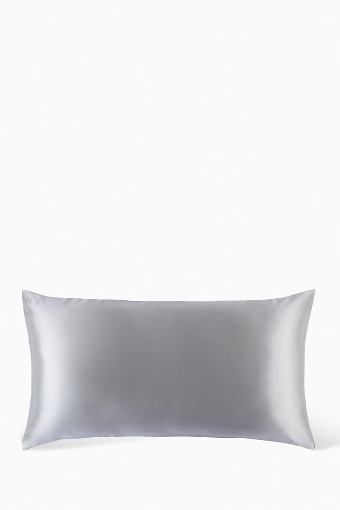 

King Pure Silk Pillowcase, Silver