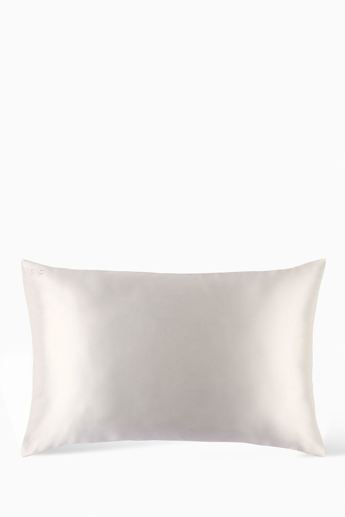 

Queen Pure Silk Pillowcase, Colourless