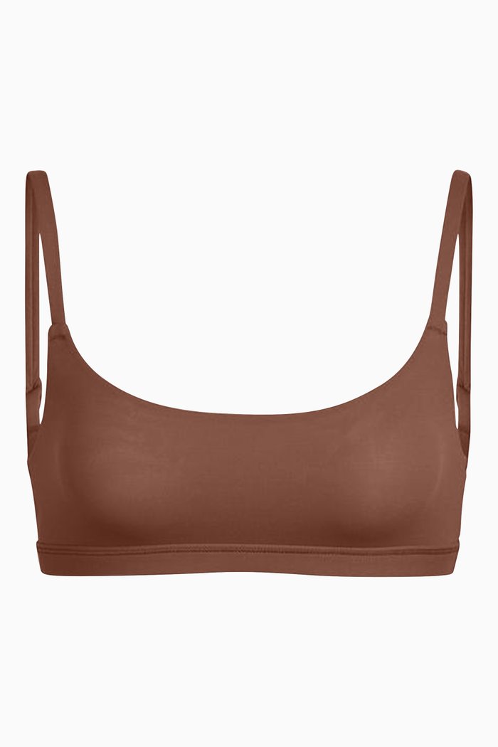 

Mesh Scoop Bralette, Red