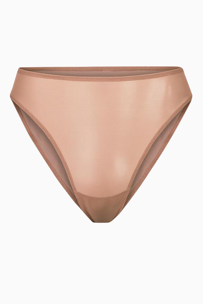 

Mesh High Cut Bikini Briefs, Yellow