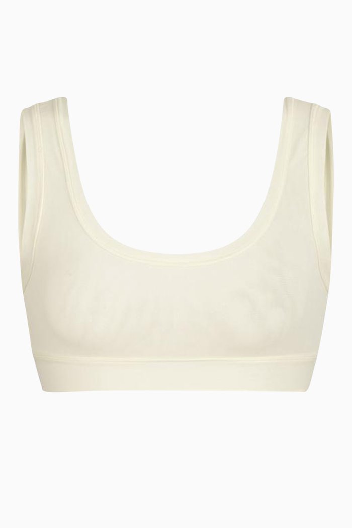 

Summer Mesh Scoop Bralette, White