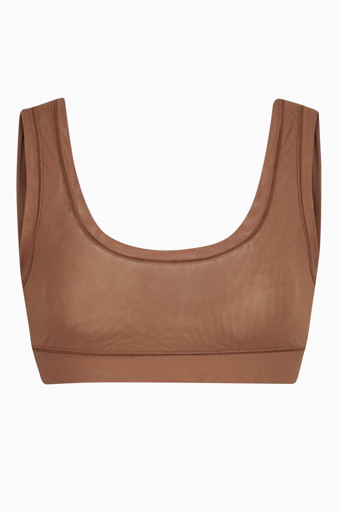 

Summer Mesh Scoop Bralette, Red