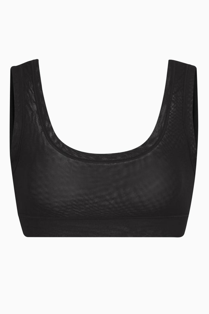 

Summer Mesh Scoop Bralette, Black