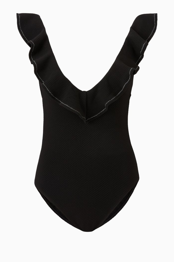 

Kaia Ruffle One Piece Swimsuit, Black