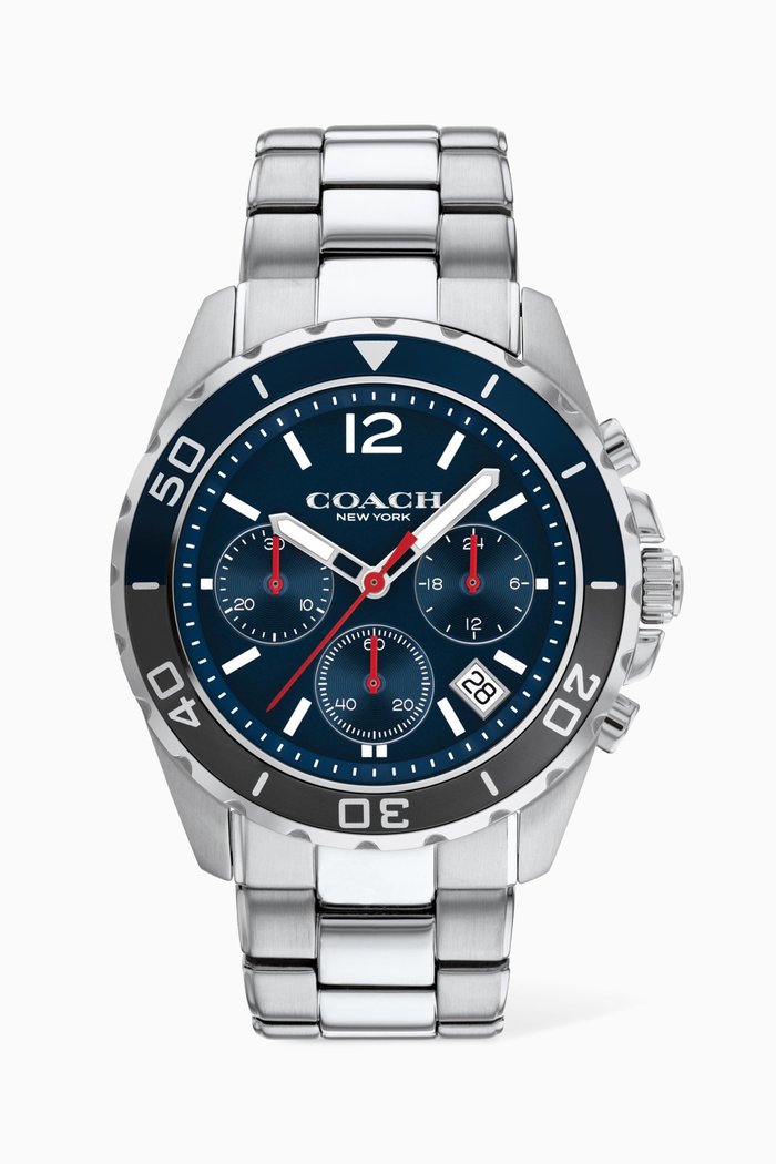 

Kent Chronograph Watch, 44mm, Silver