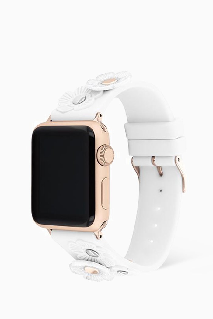 

Apple Watch® Strap in Tea Rose Silicone, 38/40mm, White