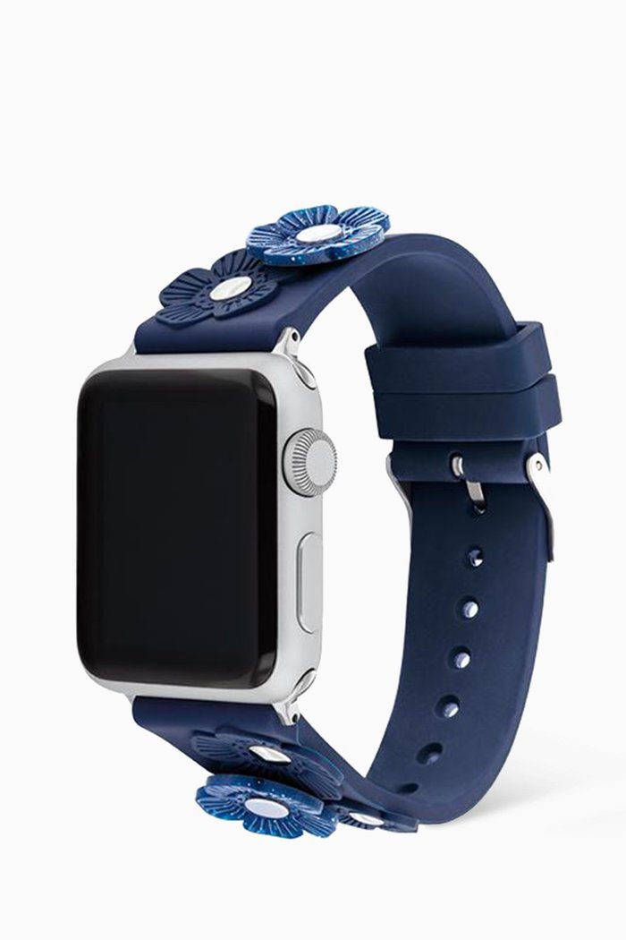 

Apple Watch® Strap in Tea Rose Silicone, 38/40mm, Blue