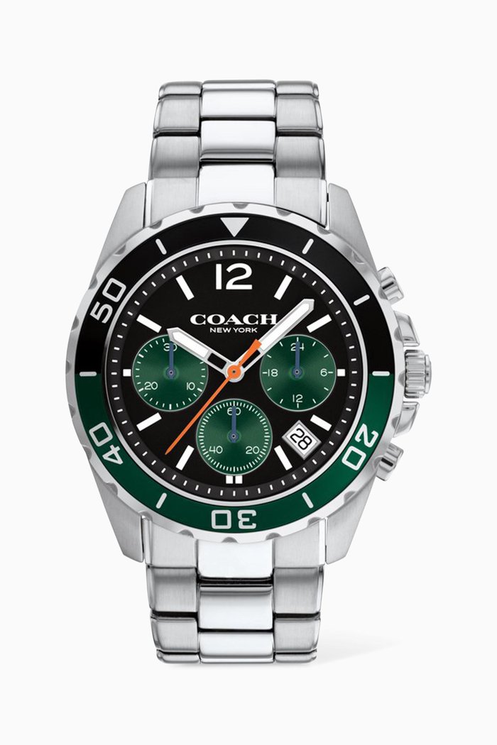 

Kent Chronograph Watch, 44mm, Silver