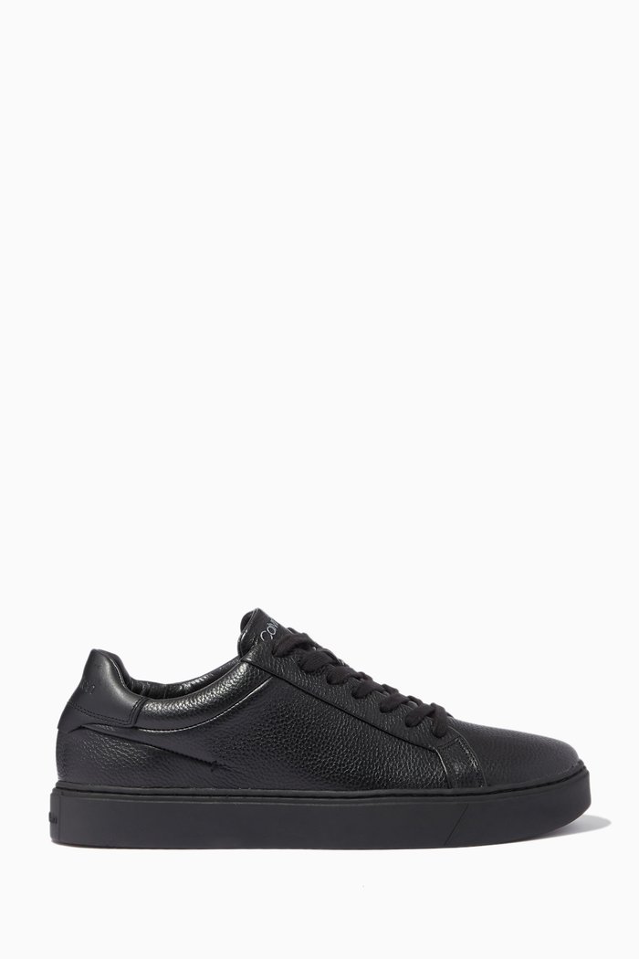 

Low Top Sneakers in Leather, Black