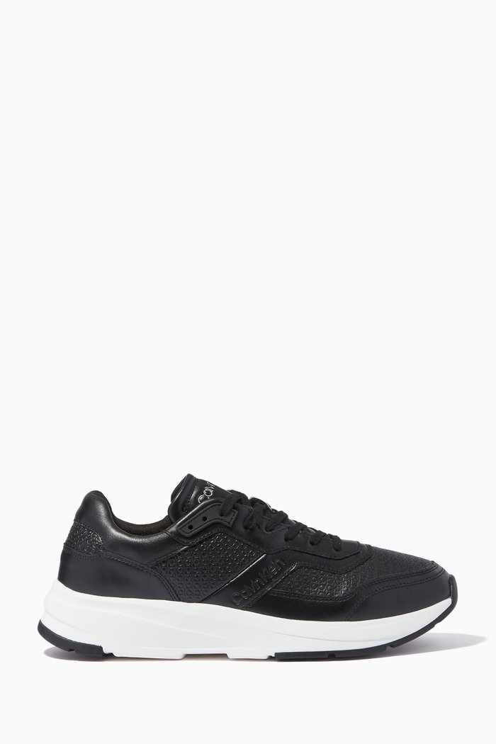 

Logo Sneakers in Leather, Black